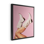 These Boots - Glitter Pink II Framed Canvas Print Gallery Image 2