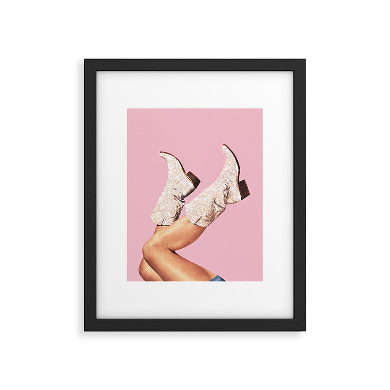 These Boots - Glitter Pink II Framed Art Print Gallery Image 5