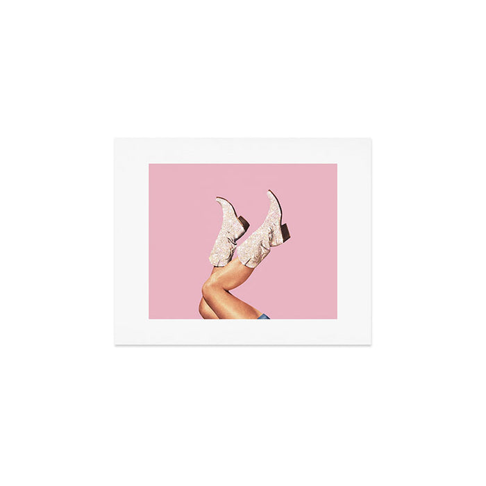 These Boots - Glitter Pink Landscape Art Print Gallery Image 1