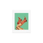 These Boots - Glitter Showgirl Orange Art Print Gallery Image 1