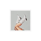 These Boots - Glitter Silver Art Print Gallery Image 1