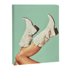 These Boots - Glitter Teal Green II Canvas Print Gallery Image 3