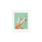 These Boots - Glitter Teal Green II Art Print Gallery Image 1
