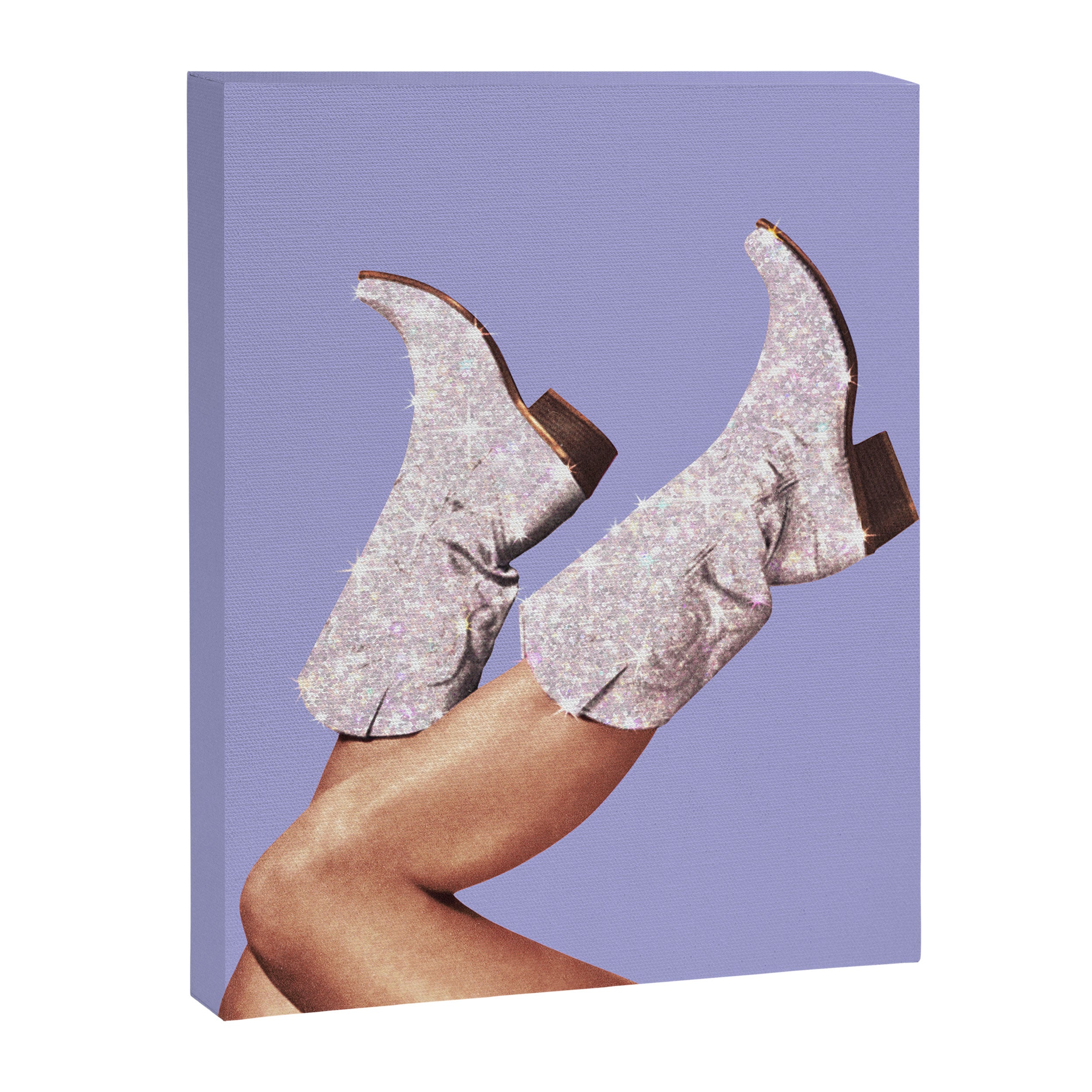 These Boots - Glitter Very Peri Periwinkle Canvas Print Gallery Image 8