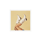 These Boots - Glitter Yellow & Tan Art Print Gallery Image 1