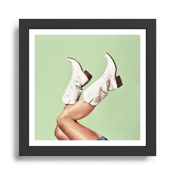 These Boots - Green Framed Art Print Gallery Image 1