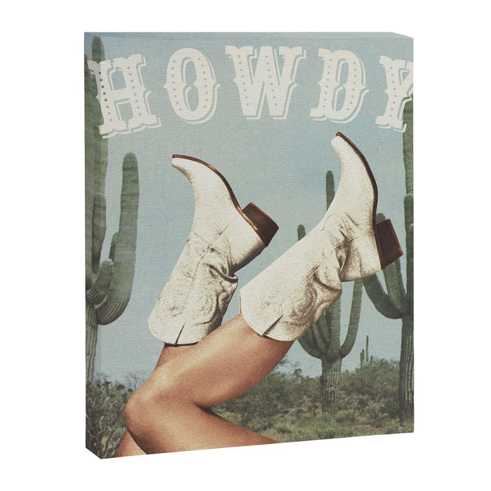 These Boots - Howdy Cactus Canvas Print Gallery Image 1