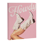 These Boots - Howdy Glitter Pink II Canvas Print Gallery Image 6