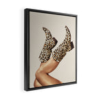 These Boots - Leopard Print Framed Canvas Print Gallery Image 2