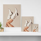 These Boots - Neutral Beige Canvas Print Gallery Image 3
