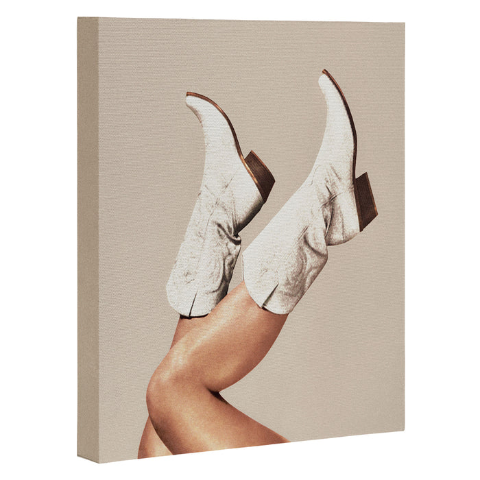 These Boots - Neutral Beige Canvas Print Gallery Image 1