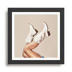 These Boots - Neutral Beige Framed Art Print Gallery Image 1