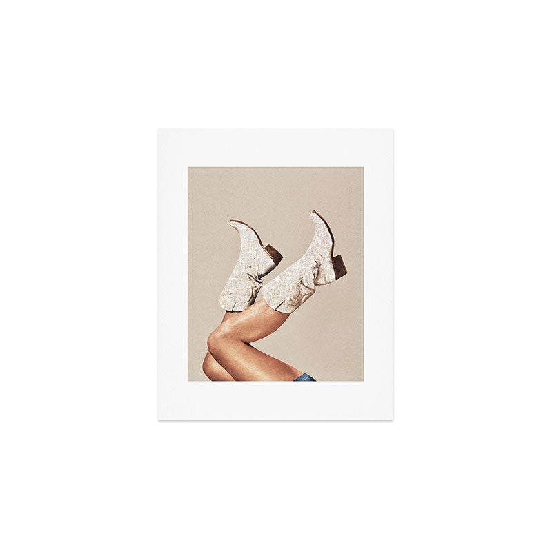 These Boots - Neutral Glitter II / Beige Art Print Gallery Image 1