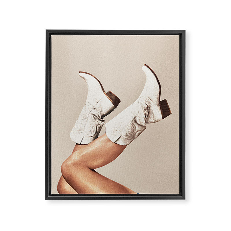 These Boots - Neutral II / Beige Framed Canvas Print Gallery Image 8