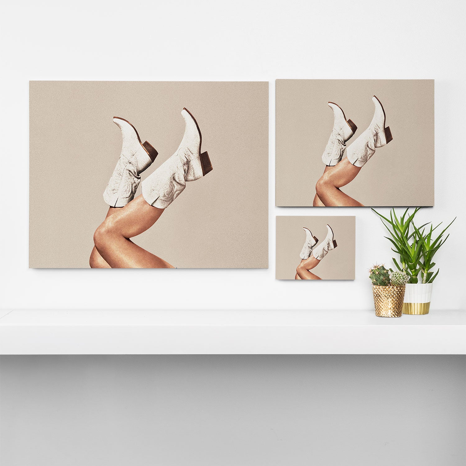 These Boots - Neutral L Canvas Print Gallery Image 3