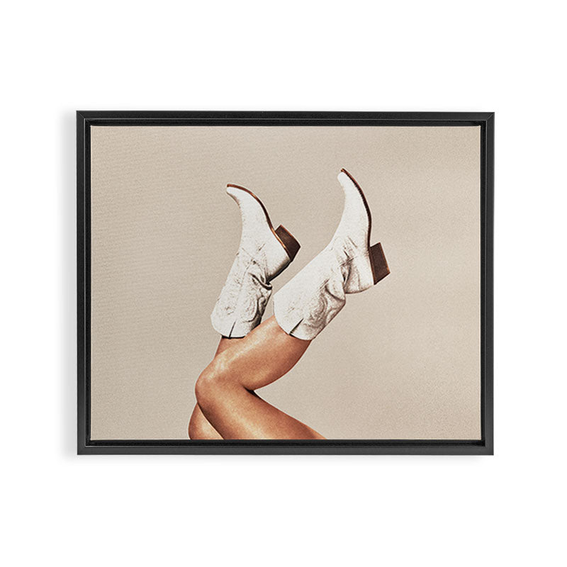 These Boots - Neutral L Framed Canvas Print Gallery Image 3