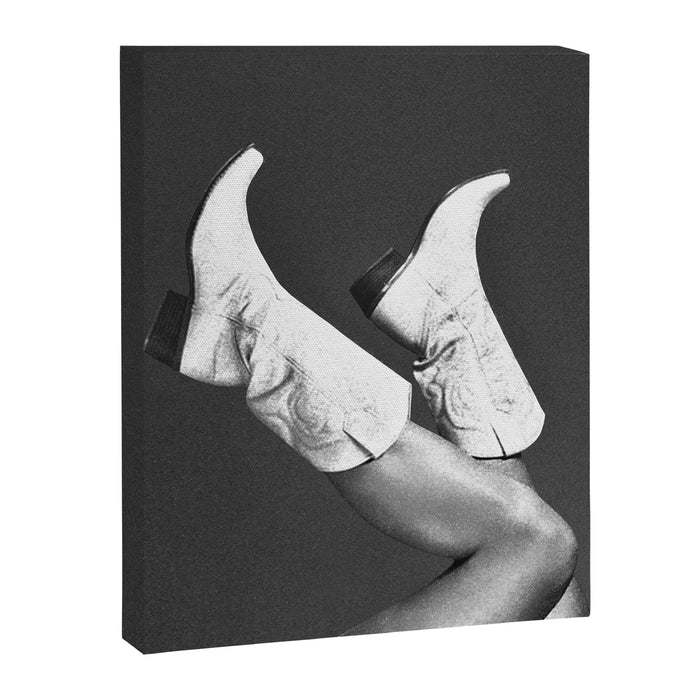 These Boots - Noir II F / Black & White Canvas Print Gallery Image 1