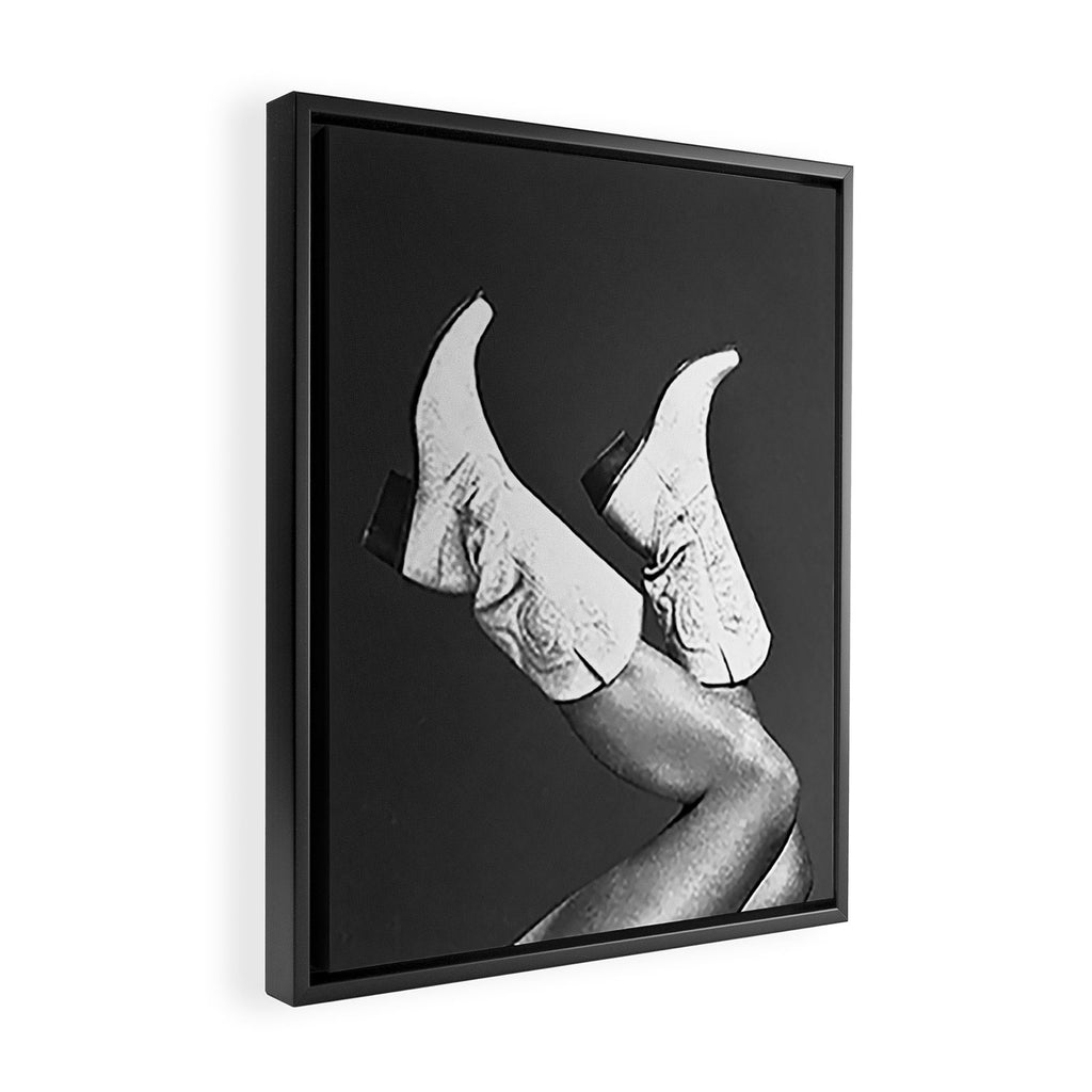 These Boots - Noir II F / Black & White Framed Canvas Print Gallery Image 2