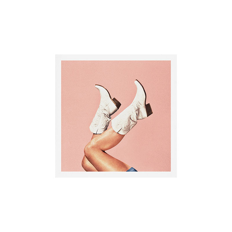These Boots - Peach / Pink Art Print Gallery Image 1