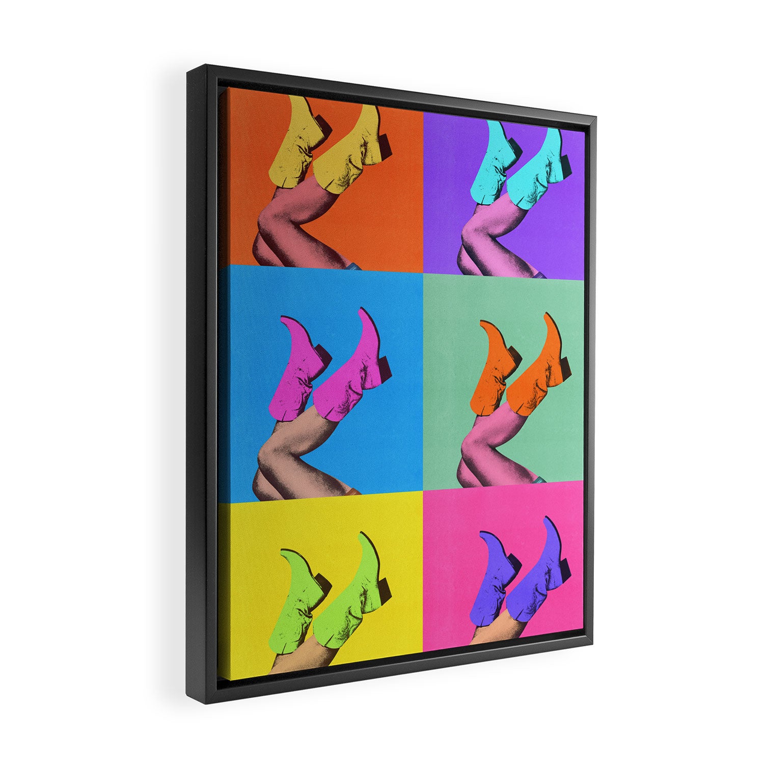 These Boots - Pop Art 1 Framed Canvas Print Gallery Image 2