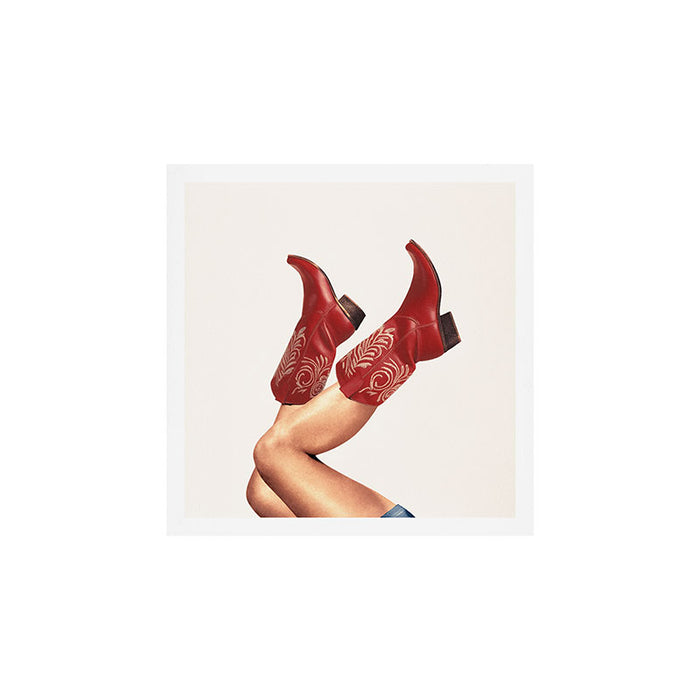 These Boots - Rouge Deep Red Art Print Gallery Image 1