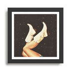 These Boots - Space & Stars Cowgirl Framed Art Print Gallery Image 1