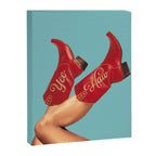 These Boots - Yee haw Cherry Red n Blue Canvas Print Gallery Image 8