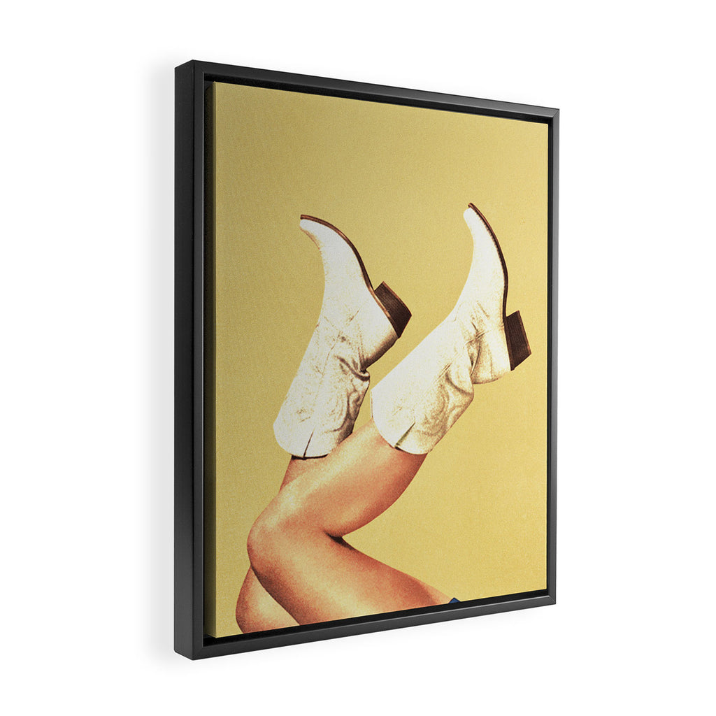 These Boots - Yellow II Framed Canvas Print Gallery Image 2