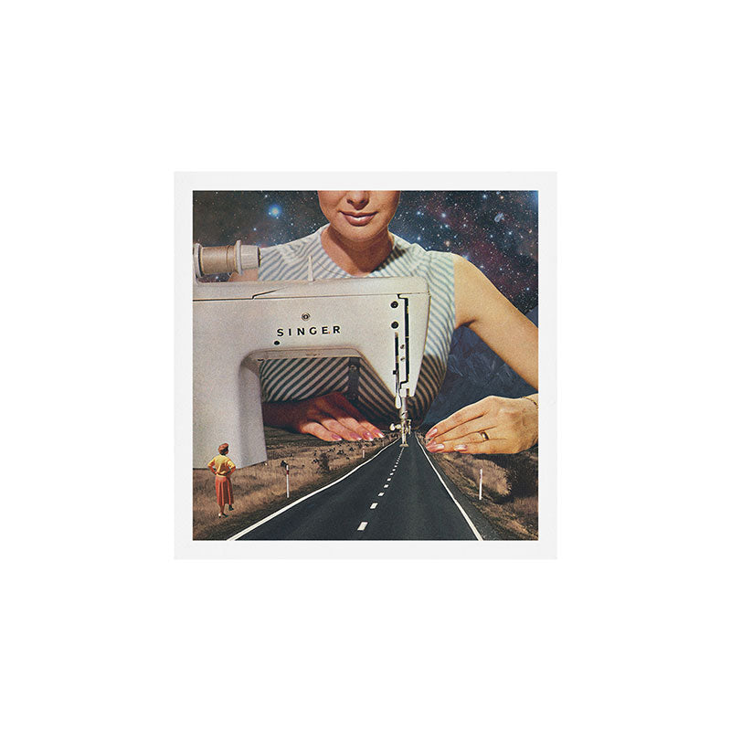 This is how a road gets made - Sewing Machine, A mindful journey  Art Print Gallery Image 1