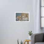 Too Late Mr. Hudson - Birds of prey playing poker with a rabbit in a casino Art Print Gallery Image 3