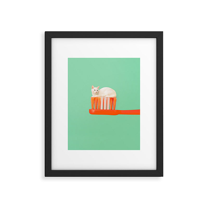 Toothpaste Cat Framed Art Print Gallery Image 5