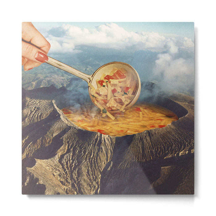 Volcano Noodle Soup Metal Print Gallery Image 1