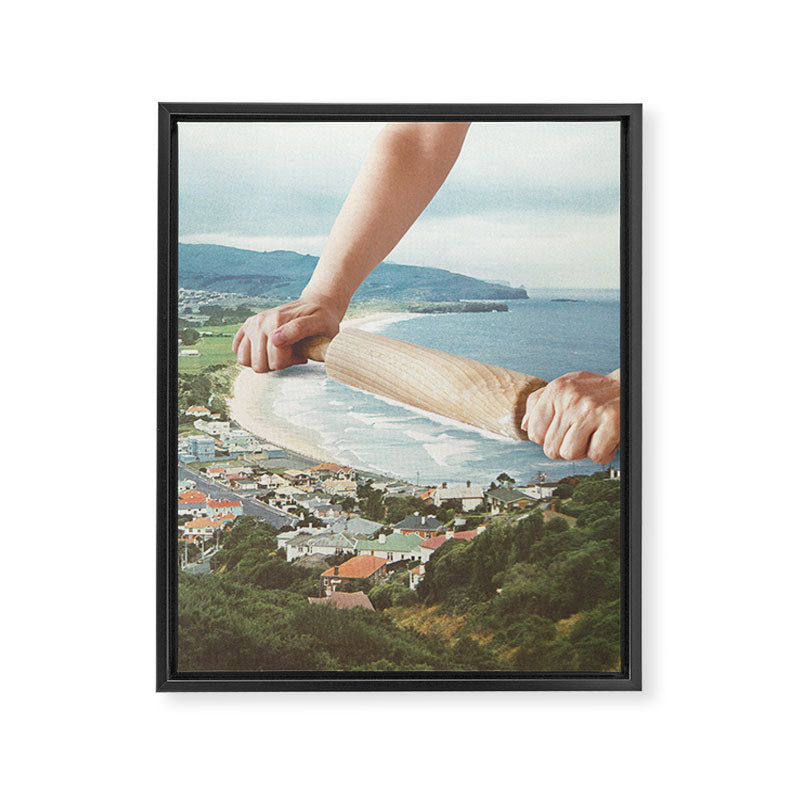 Waves Roller II - Sea waves rolling pin Framed Canvas Print Gallery Image 6