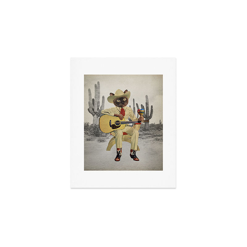 Yall Ready for This - Cat in the Desert Art Print Gallery Image 1