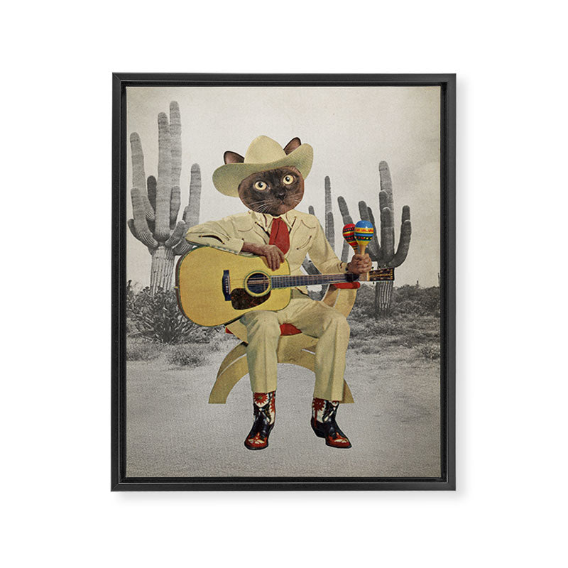 Yall Ready for This - Cat in the Desert Framed Canvas Print Gallery Image 8