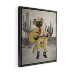Yall Ready for This - Cat in the Desert Framed Canvas Print Gallery Image 2