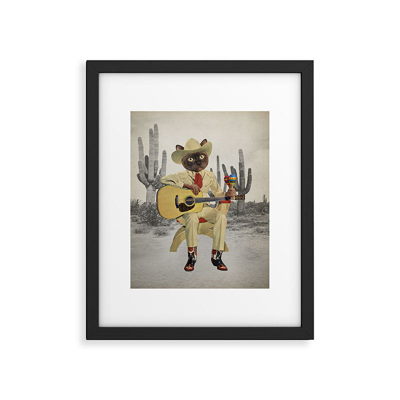 Yall Ready for This - Cat in the Desert Framed Art Print Gallery Image 6