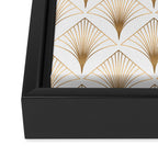 Art Deco Geometric Gold Pattern  Framed Canvas Print Gallery Image 3