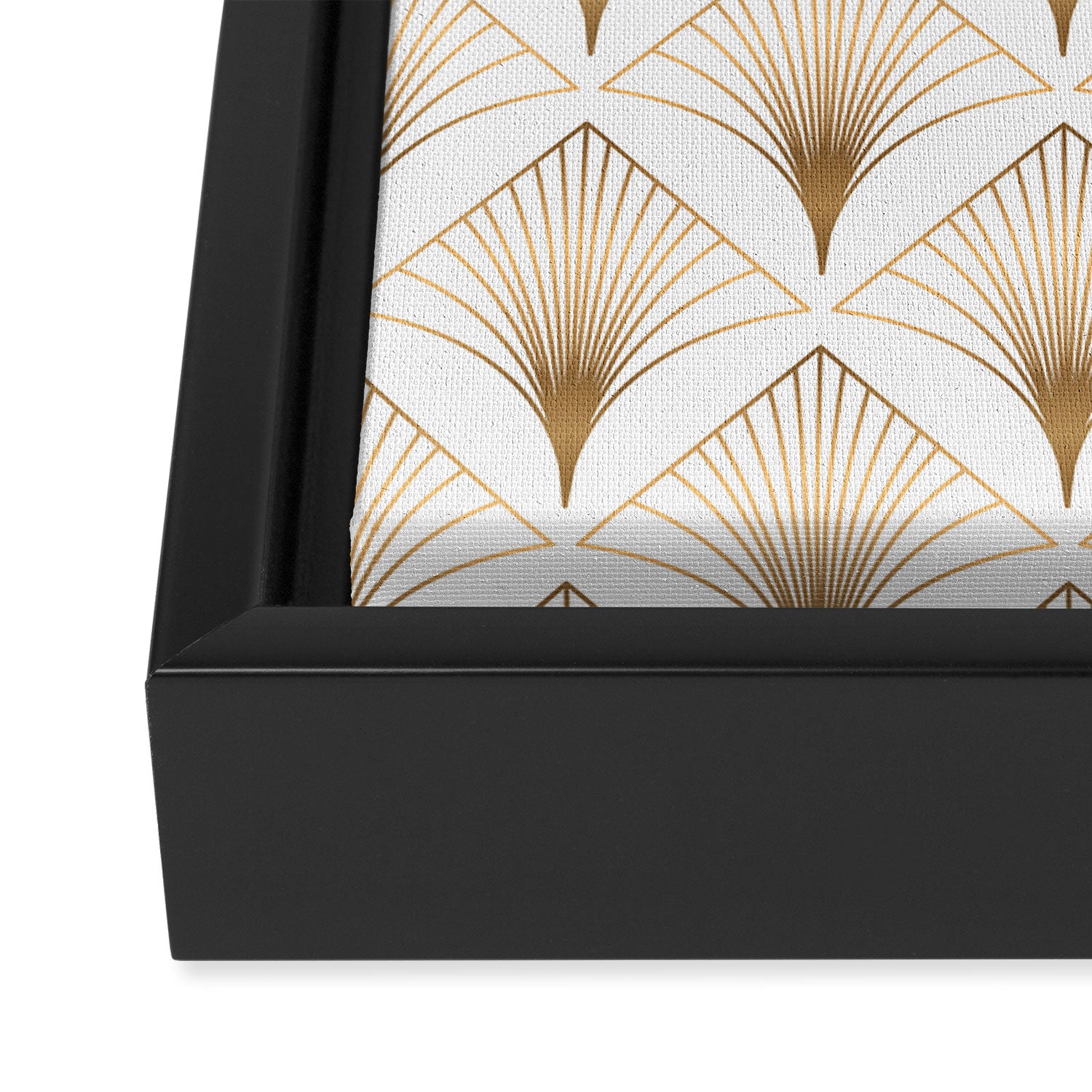 Art Deco Geometric Gold Pattern  Framed Canvas Print Gallery Image 3