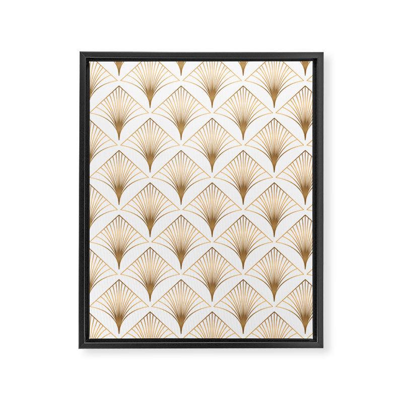 Art Deco Geometric Gold Pattern  Framed Canvas Print Gallery Image 8