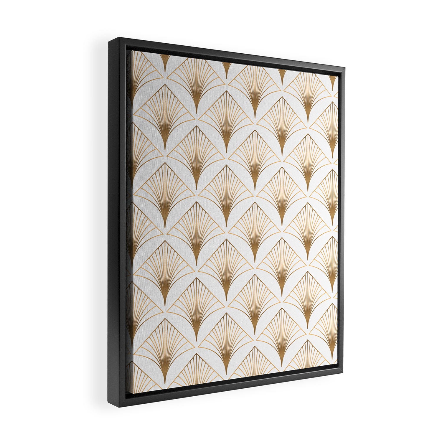 Art Deco Geometric Gold Pattern  Framed Canvas Print Gallery Image 2