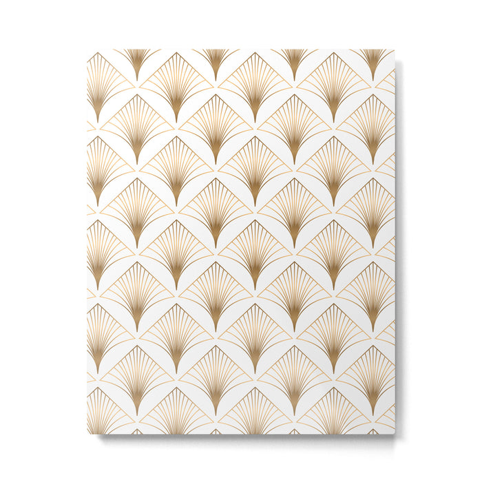 Art Deco Geometric Gold Pattern  Metal Print Gallery Image 1