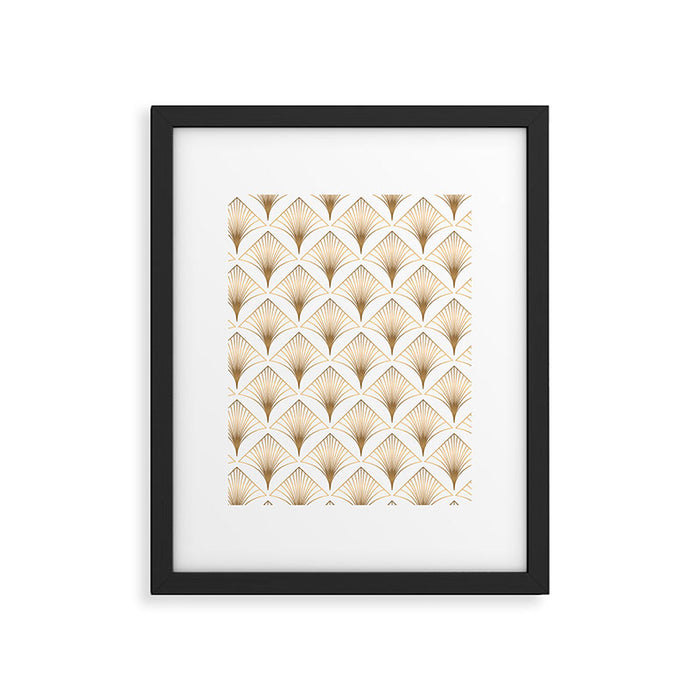 Art Deco Geometric Gold Pattern  Framed Art Print Gallery Image 1