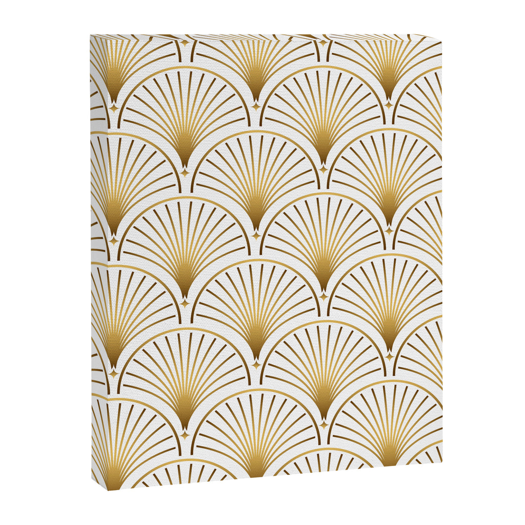 Art Deco Gold Geometric Pattern With Gold Shimmer Canvas Print Gallery Image 8