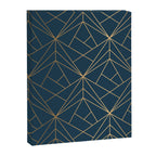 Benjamin Moore Hidden Sapphire Gold Geometric Pattern With White Shimmer Canvas Print Gallery Image 8