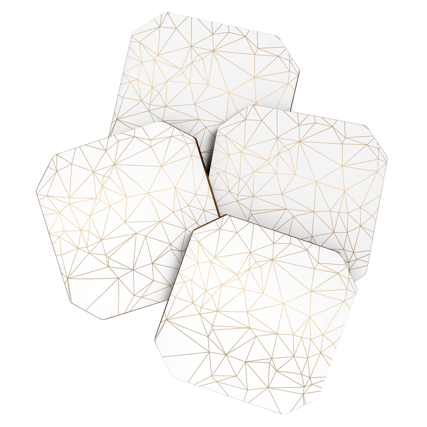 Geometric Gold Minimalist Design Coaster Gallery Image 1