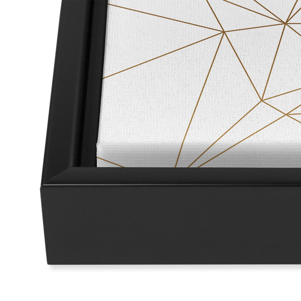 Geometric Gold Minimalist Design Framed Canvas Print Gallery Image 3