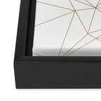 Geometric Gold Minimalist Design Framed Canvas Print Gallery Image 3