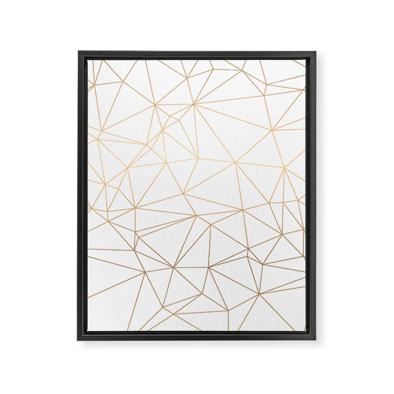 Geometric Gold Minimalist Design Framed Canvas Print Gallery Image 8