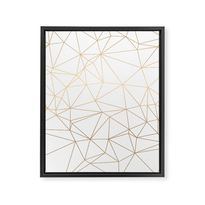 Geometric Gold Minimalist Design Framed Canvas Print Gallery Image 1